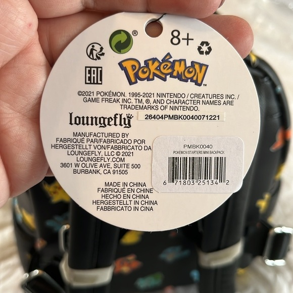 Loungefly X Pokémon Starters Mini Backpack - Picture 8 of 8